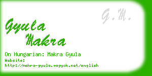 gyula makra business card